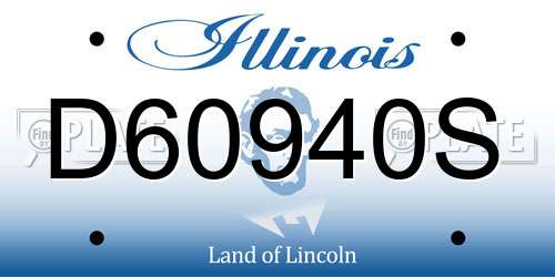 D60940S Illinois License Plate