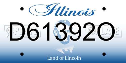 D61392O Illinois License Plate