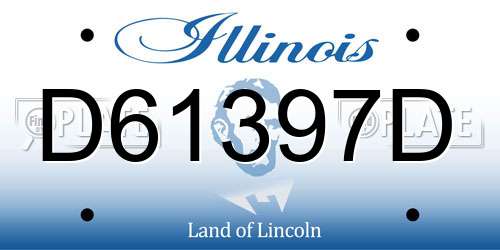D61397D Illinois License Plate
