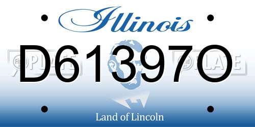 D61397O Illinois License Plate