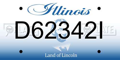 D62342I Illinois License Plate
