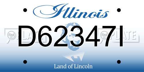 D62347I Illinois License Plate