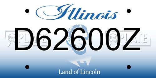 D62600Z Illinois License Plate