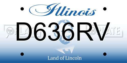 D636RV Illinois License Plate