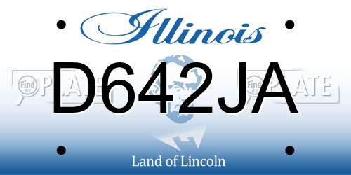 D642JA Illinois License Plate