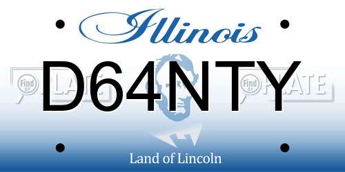 D64NTY Illinois License Plate