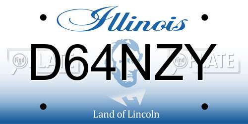 D64NZY Illinois License Plate