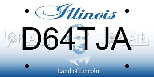 D64TJA Illinois License Plate