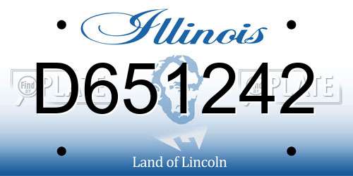 D651242 Illinois License Plate