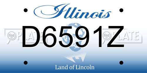 D6591Z Illinois License Plate