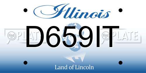 D659IT Illinois License Plate