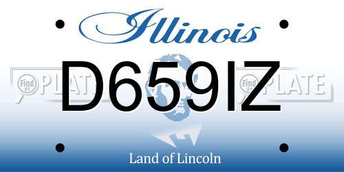 D659IZ Illinois License Plate
