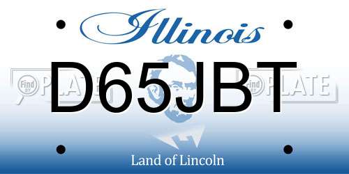 D65JBT Illinois License Plate