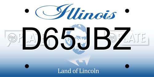 D65JBZ Illinois License Plate
