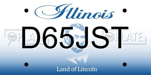 D65JST Illinois License Plate