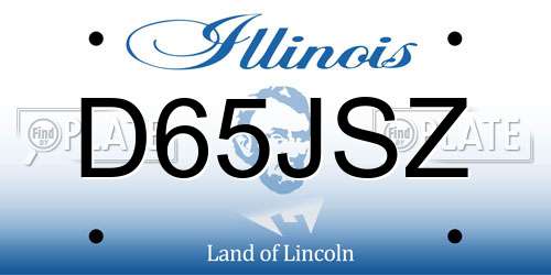 D65JSZ Illinois License Plate