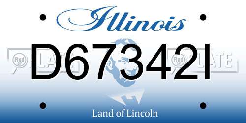 D67342I Illinois License Plate