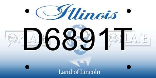 D6891T Illinois License Plate