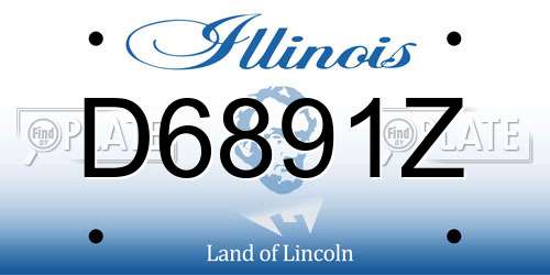 D6891Z Illinois License Plate