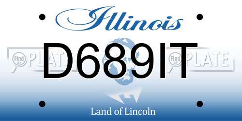 D689IT Illinois License Plate