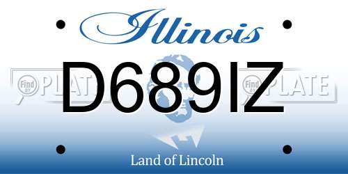D689IZ Illinois License Plate