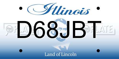 D68JBT Illinois License Plate