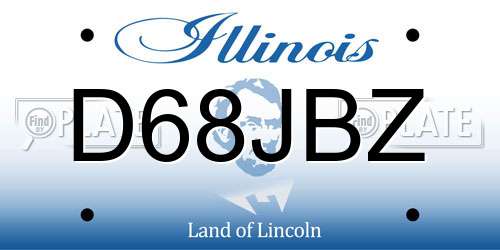 D68JBZ Illinois License Plate