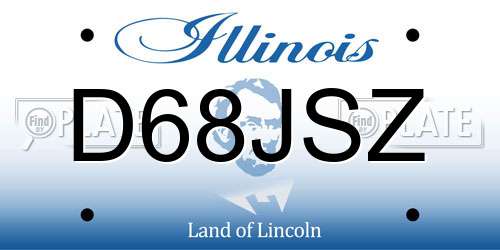 D68JSZ Illinois License Plate