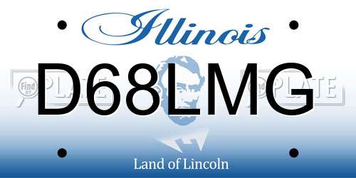 D68LMG Illinois License Plate