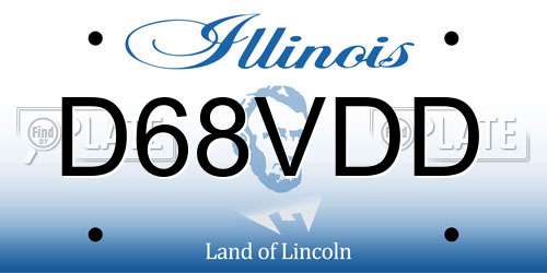 D68VDD Illinois License Plate