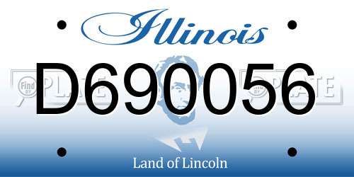 D690056 Illinois License Plate