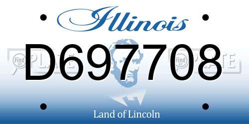 D697708 Illinois License Plate
