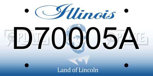 D70005A Illinois License Plate