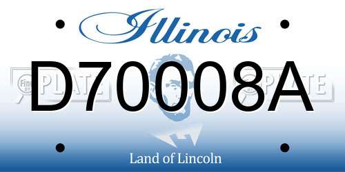 D70008A Illinois License Plate