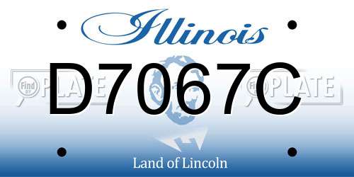 D7067C Illinois License Plate