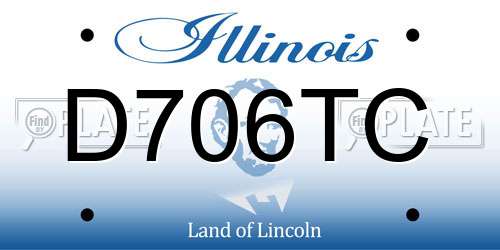 D706TC Illinois License Plate