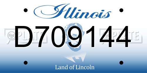 D709144 Illinois License Plate