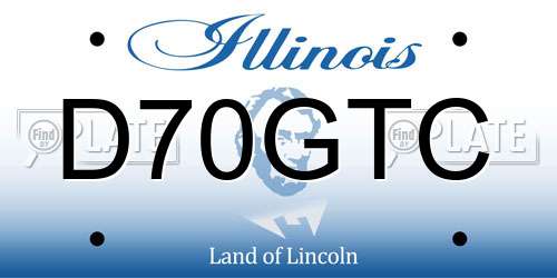 D70GTC Illinois License Plate