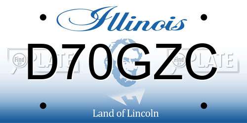 D70GZC Illinois License Plate