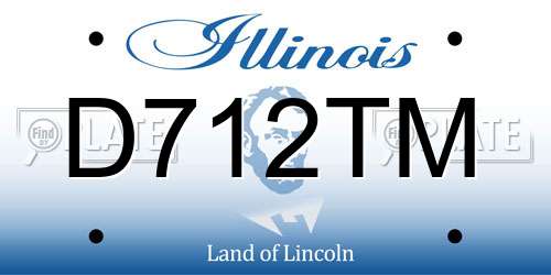 D712TM Illinois License Plate