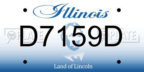 D7159D Illinois License Plate