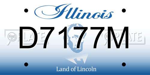 D7177M Illinois License Plate