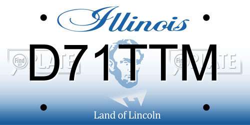D71TTM Illinois License Plate