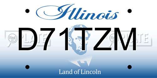 D71TZM Illinois License Plate