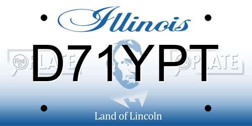 D71YPT Illinois License Plate