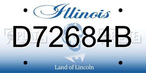 D72684B Illinois License Plate