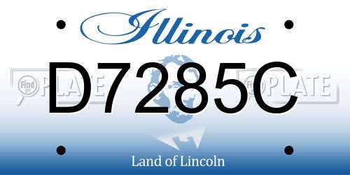 D7285C Illinois License Plate