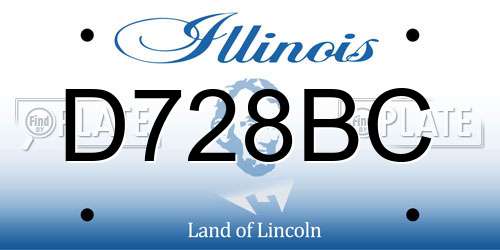 D728BC Illinois License Plate
