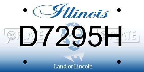 D7295H Illinois License Plate