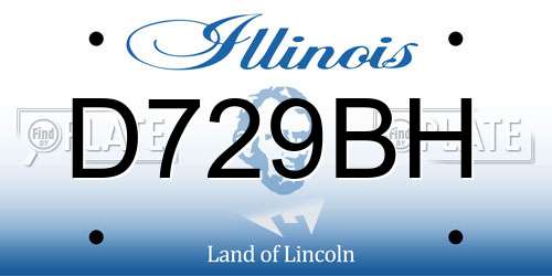 D729BH Illinois License Plate